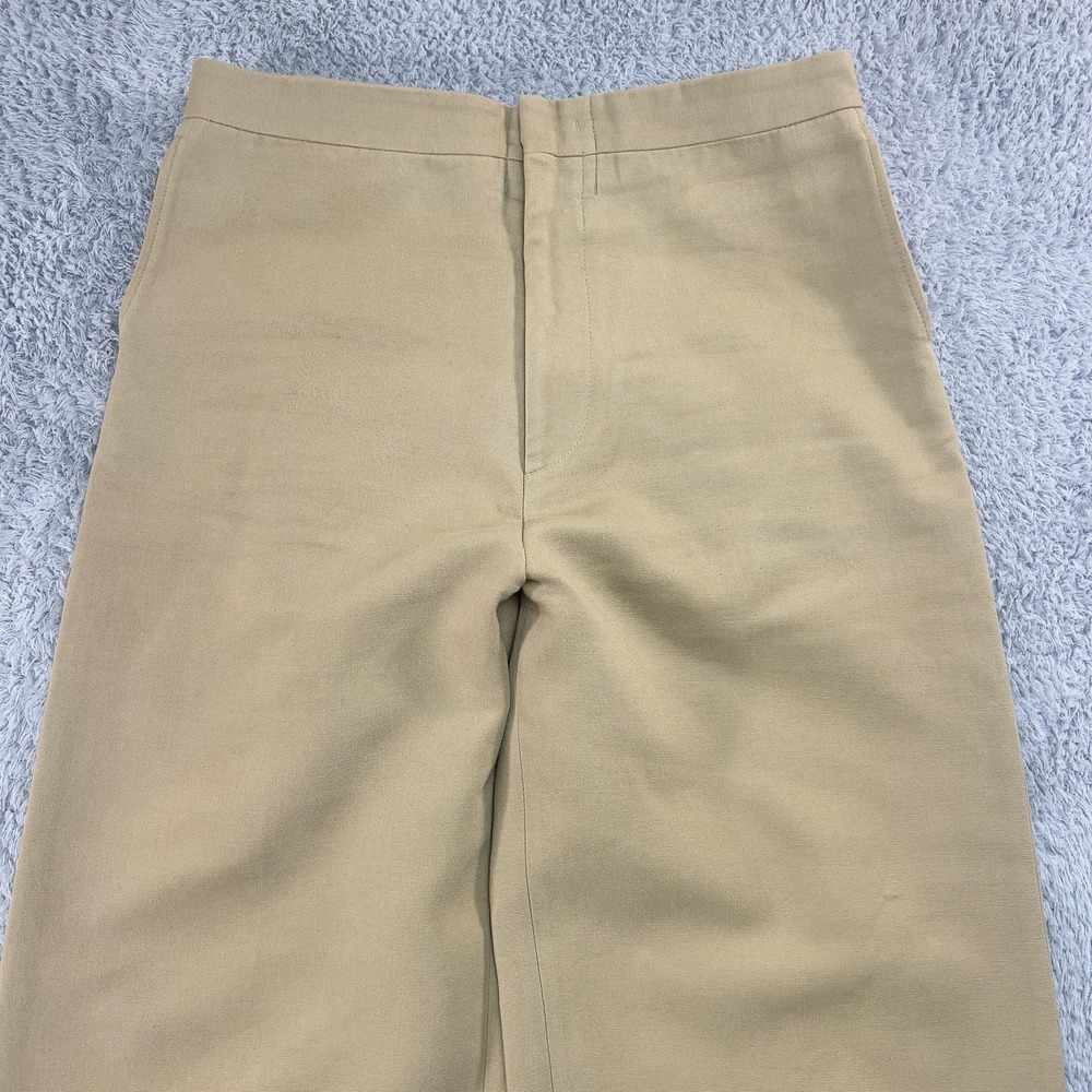 RECTO Pants Woman M 32x28 Tan Lagenlook Wide Leg Minimalist Relaxed Contemporary - Picture 3 of 10